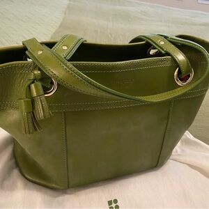 Kate Spade Green Tote with Elegant Trapezoidal Design